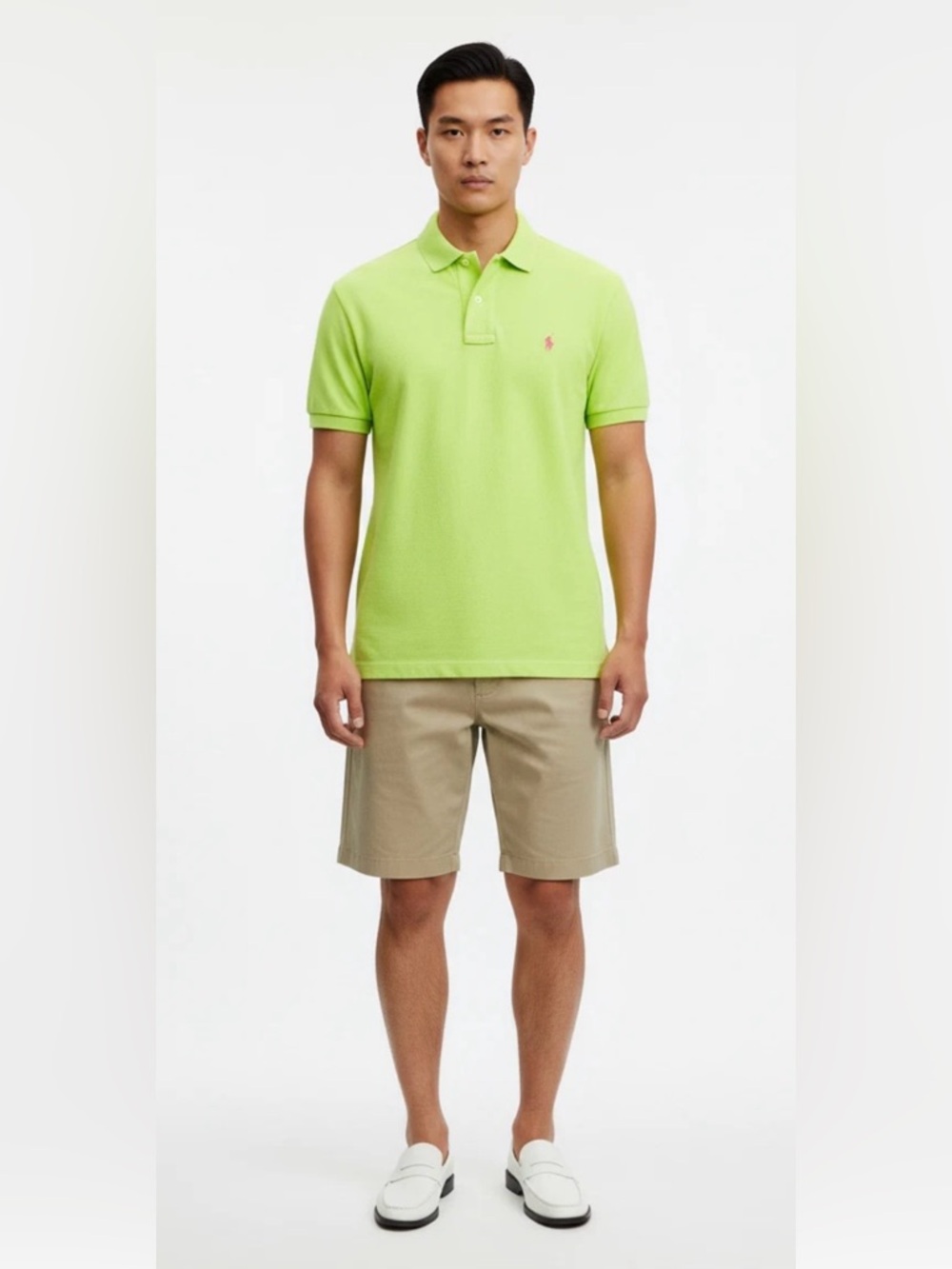 Polo by Ralph Lauren Neon Green Polo with Pink Pony
